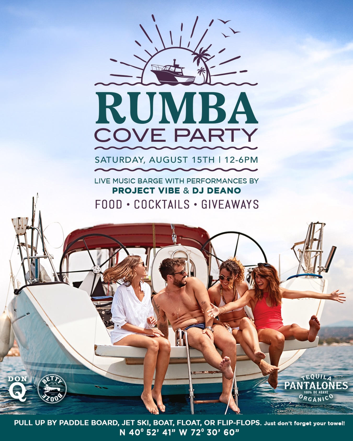 Your August 15 plans just got a whole lot better. 🌴
The RUMBA Cove Party is back, and we’re bringing everything we love about summer into one unforgettable afternoon. Think live reggae floating across the water, tropical cocktails, island-inspired food, giveaways, and a soundtrack that belongs on vacation.
Pull up by paddleboard, Jet Ski, boat, float, or flip-flops. However you get here, we’ll be ready with the island vibes.
📅 Saturday, August 15
🕛 12 PM–6 PM
Who’s coming with you? 🍹
